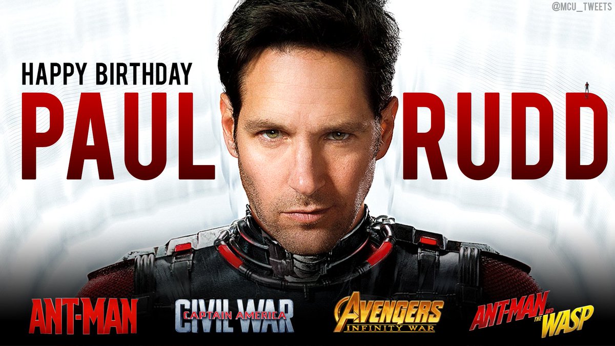 Join us in wishing Ant-Man himself, actor Paul Rudd, a very happy 49th birthday!