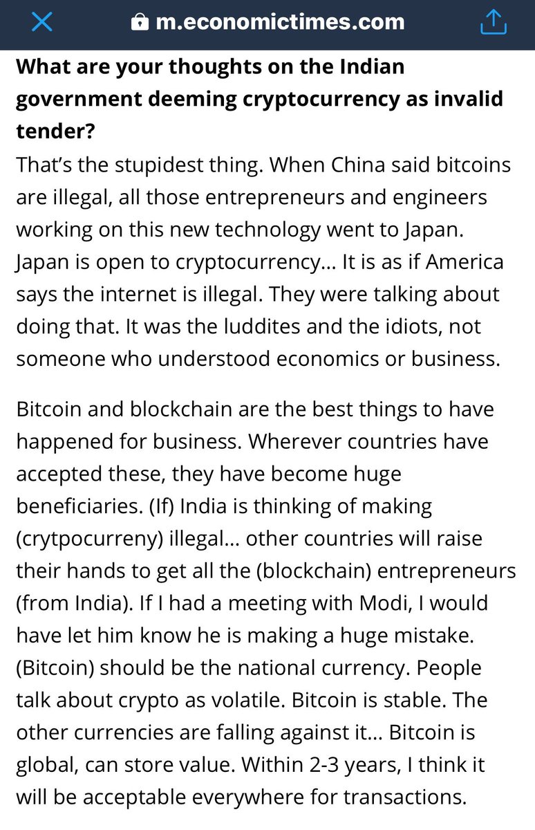 sunnyray's tweet photo. Tim Draper on bitcoin and India. #IndiaBitcoin https://t.co/h1wdxhWYpk