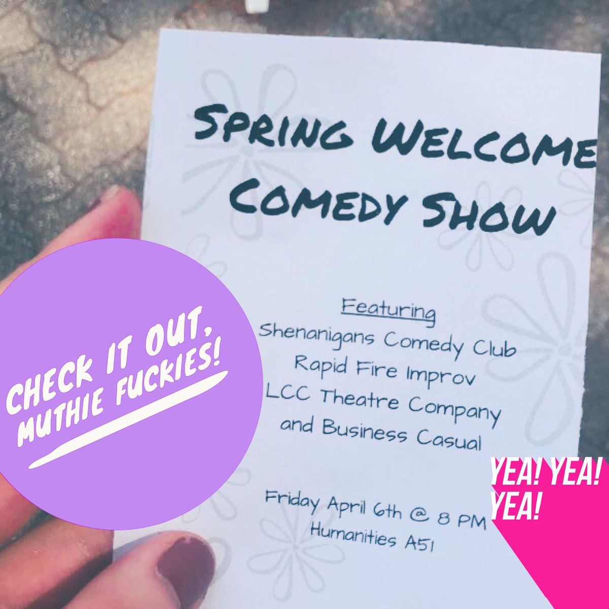 UCLAimprov's tweet photo. It’s that time of the quarter again!!
Friday Night at 8pm! https://t.co/m8S9wLHIO8
