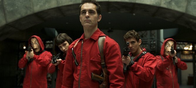 GossipRoomOff's tweet photo. Bonne nouvelle pour les fans de la série ! #LaCasaDePapel partie 2 est disponible dès aujourd’hui sur Netflix ! 🔥 https://t.co/ldcqKu6eSU