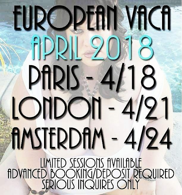 Now booking for London 4/18 and Amsterdam 4/24. Limited sessions available. Deposit required in advance<a href="/tag/europeontour2018"class="tags"><span>#europeontour2018</span></a>