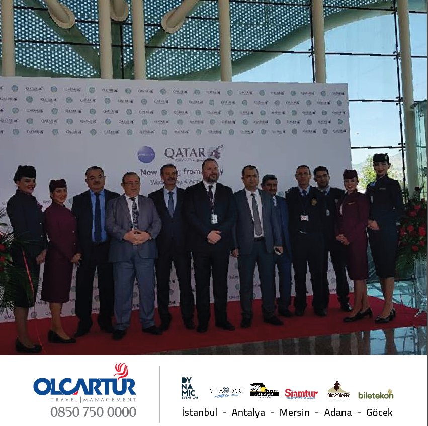 Olcartur's tweet photo. #Qatar havayolları, #Adana dan sonra şimdi de #Doha - #Hatay uçuşlarını başlattı. Qatar Havayollarının Hatay Lansmanı, töreni, ve açılış organizasyonu bir #Olcartur markası olan "Dynamic Event Lab" ekibi tarafından gerçekleştirilmiştir.
#DynamicEventLab #Olcartur https://t.co/qO111Kszni