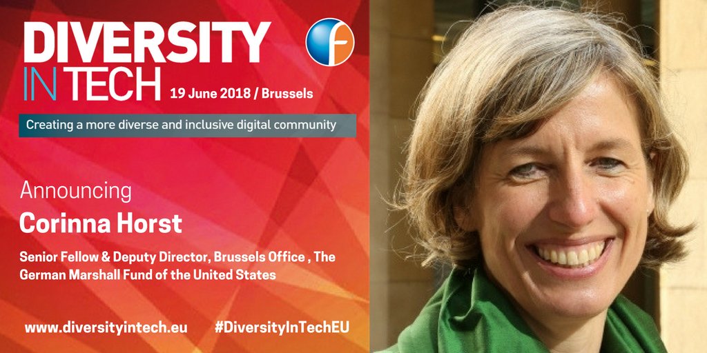 ForumEurope's tweet photo. .@horstca, Senior Fellow &amp; Deputy Director at @gmfus, President of the Brussels chapter of @WIIS_Global &amp; Co-Founder of @bxlbinder will be at #DiversityInTechEU on 19 June. Join us at https://t.co/5uyI1pLzQr to discuss #digitalskills, #diversity and #inclusion in the #tech sector https://t.co/0JYAbCsxyy