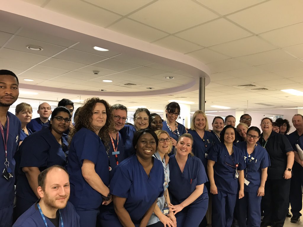 Endoscopy team at morning huddle ready for a busy Friday. #superteam #proudmanager