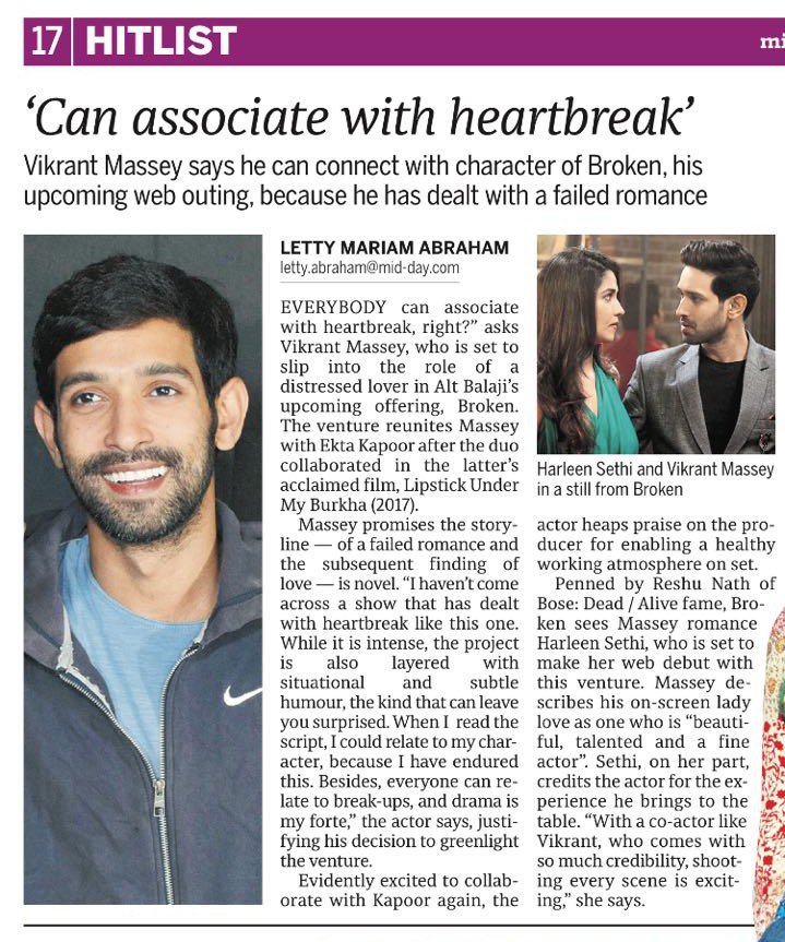 altt_in's tweet photo. #Broken, a beautiful love story dealing with heartbreaks &amp; love, streaming soon on ALTBalaji 

#ALTBalajiOriginal | @ektaravikapoor | @abhishekdograa | @MuradKhetani | @ashwinvarde | @SaritaTanwar  | @masseysahib | @1harleensethi | @jitin0804 | @SimrankMundi | @ReshuNath https://t.co/fG0dKk3IaS
