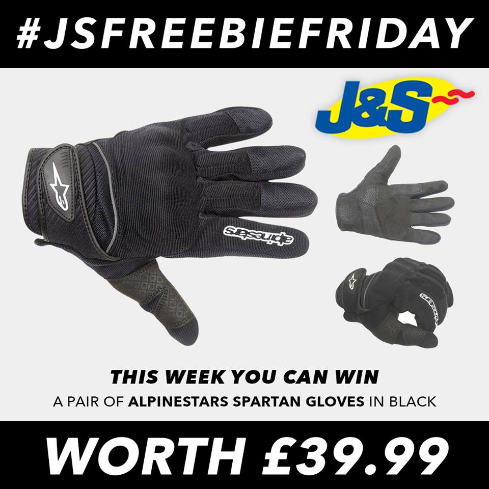 #JSFREEBIEFRIDAY #JSFREEBIEFRIDAY Retweet &amp; follow us for a chance to win a pair of Alpinestars Spartan Gloves . Ends Tues April 10th. You can also enter by signing up to our newsletter here: ow.ly/ZJEk30iZs1U  Happy Friday everyone! ow.ly/g3EN30jkPiV