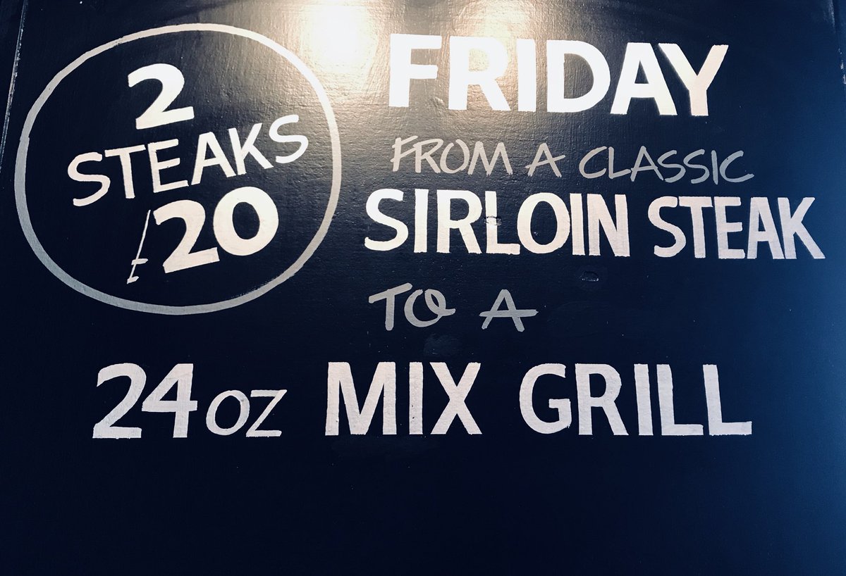 Friday night is grill night 🍽 Two steaks for £20 from a classic sirloin to a 24oz mixed grill, choose any two steaks for just £20 from 5pm 🥩🍽 #grillnight #fridaynightisgrillnight #merrieharrier
