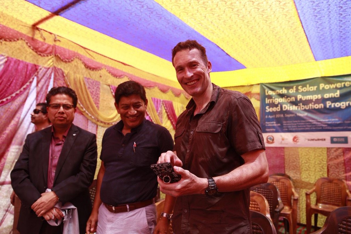 icimod's tweet photo. #EarlierToday HE @BuddPeter inaugurated Solar Powered Irrigation Pumps #SPIPs in Fattepur, Saptari, Nepal. In 2017, @ICIMOD & partners installed 23 #SPIPS 4 affordable irrigation in Saptari @WLE_CGIAR @DFAT @SabahNepal @sunfarmerTeam @Atomsolar #DIA/GoN https://t.co/AfpgAfuReE https://t.co/6pq0bIxHcm