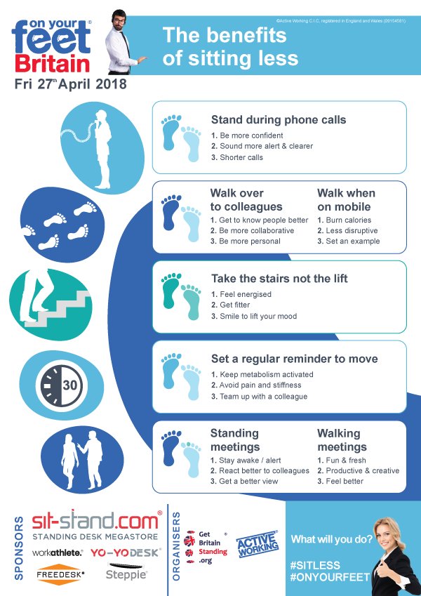 getSCOTstanding's tweet photo. Only 4 weeks to go! Here are some of the benefits of sitting less and taking part in #OYF18. 
What will you do? #SitLess #MoveMore https://t.co/xcbrlv605c https://t.co/E52I4qR0KT