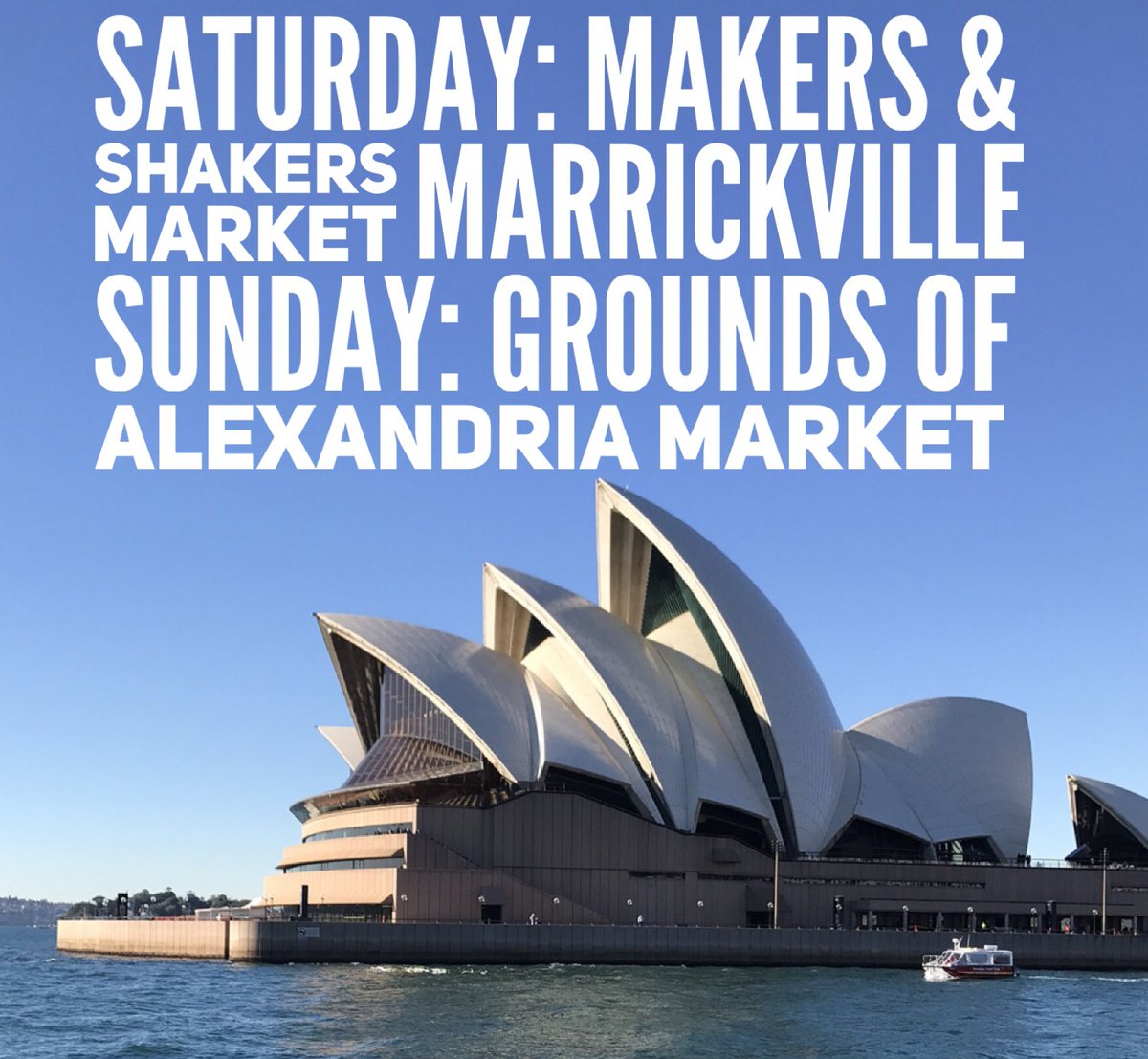 sinkonah's tweet photo. Hey Sydney, super excited to be here for the weekend! See you at the markets :) https://t.co/f8rQySr824