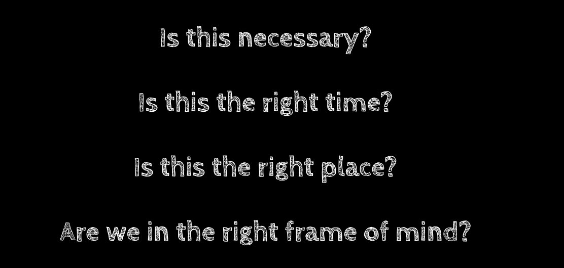 Now let’s think about the 4 rules of whether you should give feedback. Here’s a mental checklist you should go through before any feedback conversation. #agn2018 #FOAMed