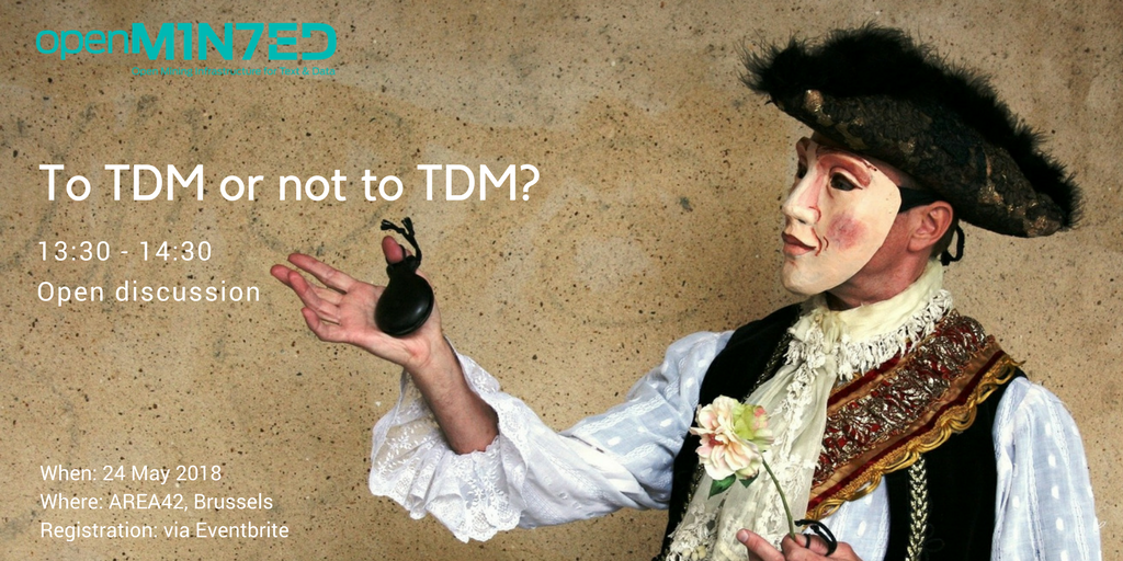openminted_eu's tweet photo. At the #OpenMinTeD event in May, we will also discuss the legal aspects of #textmining and #datamining. Join the discussion! https://t.co/aevHh4adMn #TDM https://t.co/dk16rGW0BB