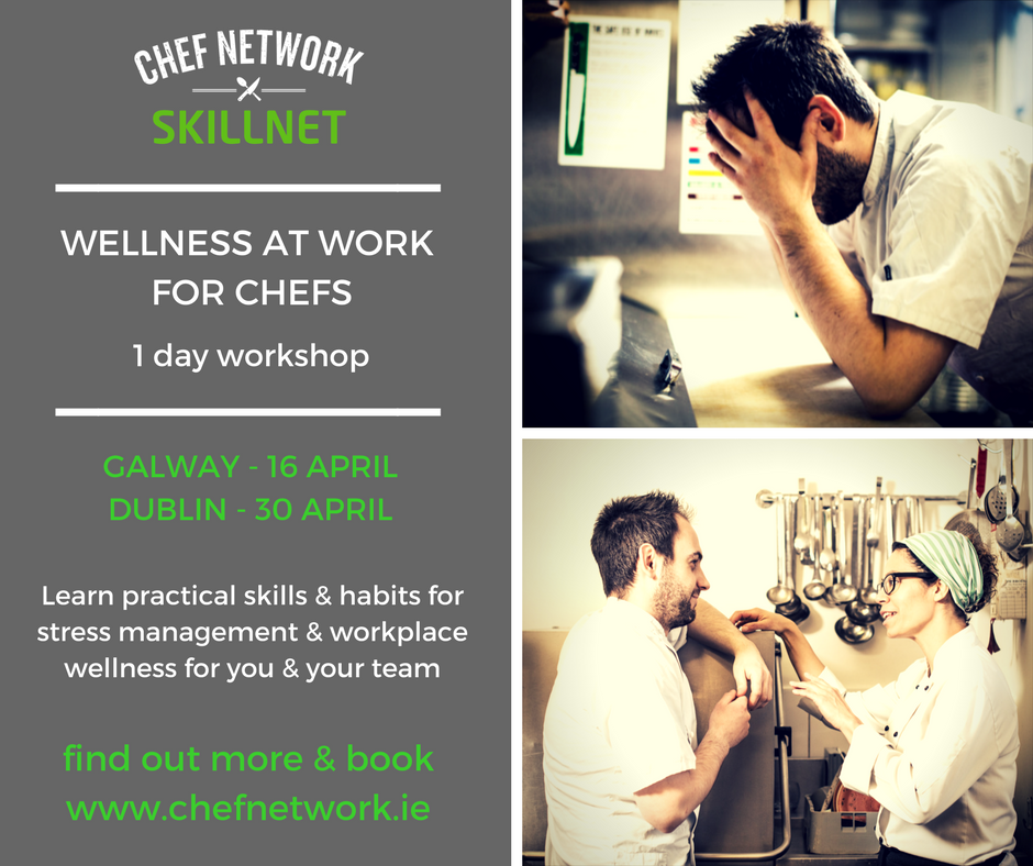 ChefNetworkIRL's tweet photo. #Wellness Workshops designed for Chefs - in Galway in just over 1 week, 16 April, and then Dublin 30 April. Pls RT
Workshops designed so chefs get inspiration and practical skills that they can bring back to the kitchen to benefit whole team.
https://t.co/U2yKhtcDVc or DM queries https://t.co/neXvlsmtAr