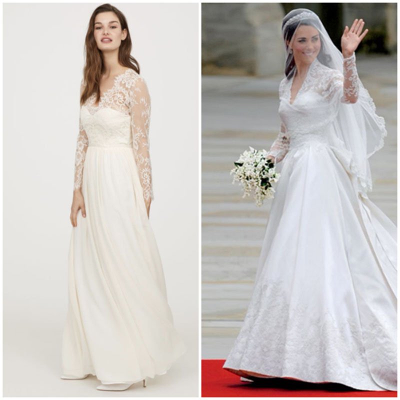 LeLwedding's tweet photo. A distanza di 7 anni dal Royal Wedding tra Kate Middleton e il principe William, H&amp;M lancia la versione low cost dell’abito da sposa più desiderato ed invidiato degli ultimi anni. Ne parliamo sul blog 👉 https://t.co/YDFGkdfZr3 https://t.co/yQ666NZ4y1