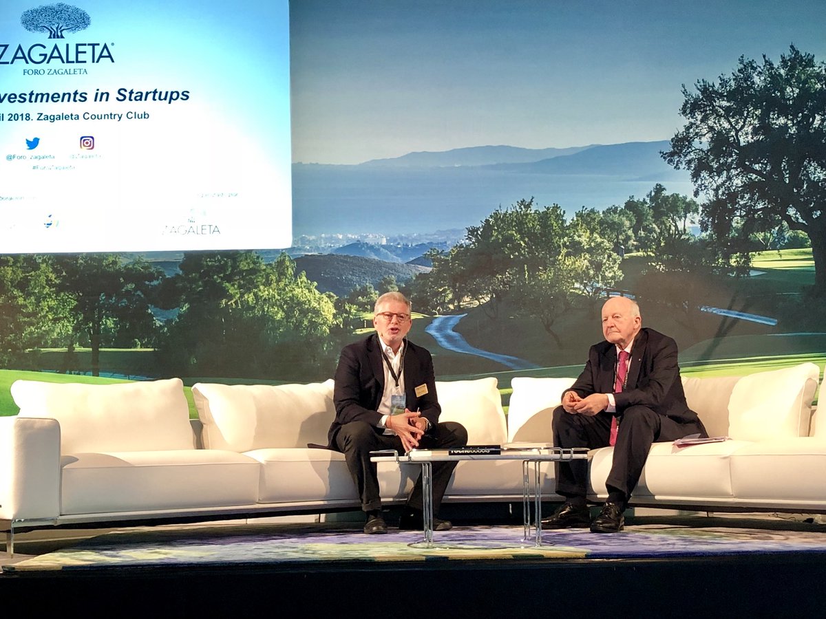 Early stage investors, you better keep calm and enjoy the journey because “angel investing is philanthropy until exit” Nice job description by @brianscohen in fire side chat Peter Jungen at #ForoZagaleta