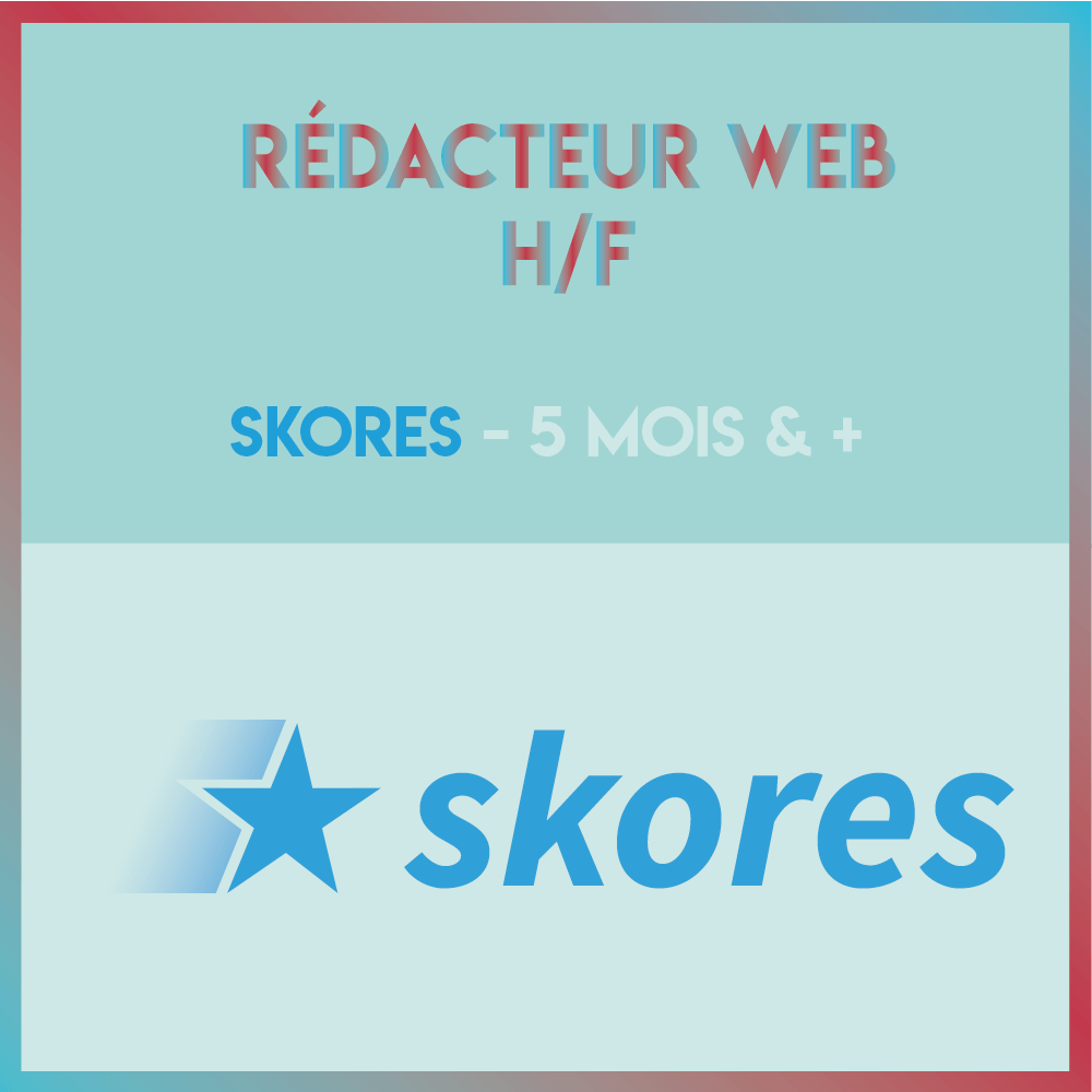 MCVStudent's tweet photo. Skores recherche son Rédacteur Web pour une période de 5 mois et plus 🔍 T'es fier de ta plume ✍🏻 et ta créativité est sans borne ? Postules-ici ↪ https://t.co/imwjcyrkjZ

Tu as des questions ? 🤔 ↪ N'hésites pas à les poser ici ! ⬇️ https://t.co/E0j9PeIrAg