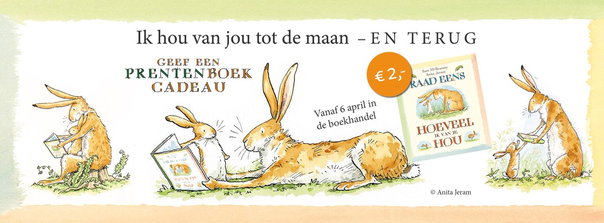 LogoVerbalis's tweet photo. Vandaag begint de actie ‘geef een prentenboek cadeau’. Dit jaar is het boek ‘Raad eens hoeveel ik van je hou’ voor maar 2 euro te verkrijgen in de boekhandels. Snel heen dus! 😃 https://t.co/DYRjc4c4fZ