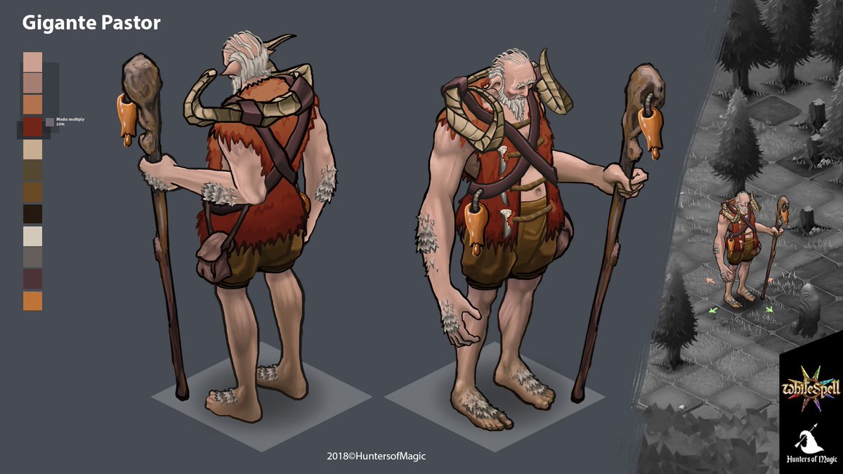 whitespellgame's tweet photo. Os presentamos a nuestro Gigante. 
Es un tipo tranquilo y todo un pastor de su rebaño, pero...
¡Cuidado con interrumpir su soledad prendida, 
pues su fuerza es desmedida!
#gamedev #conceptart #Characterdesign @DIEGO_F_ROMAN @whitespellgame https://t.co/WV87jhiVqm