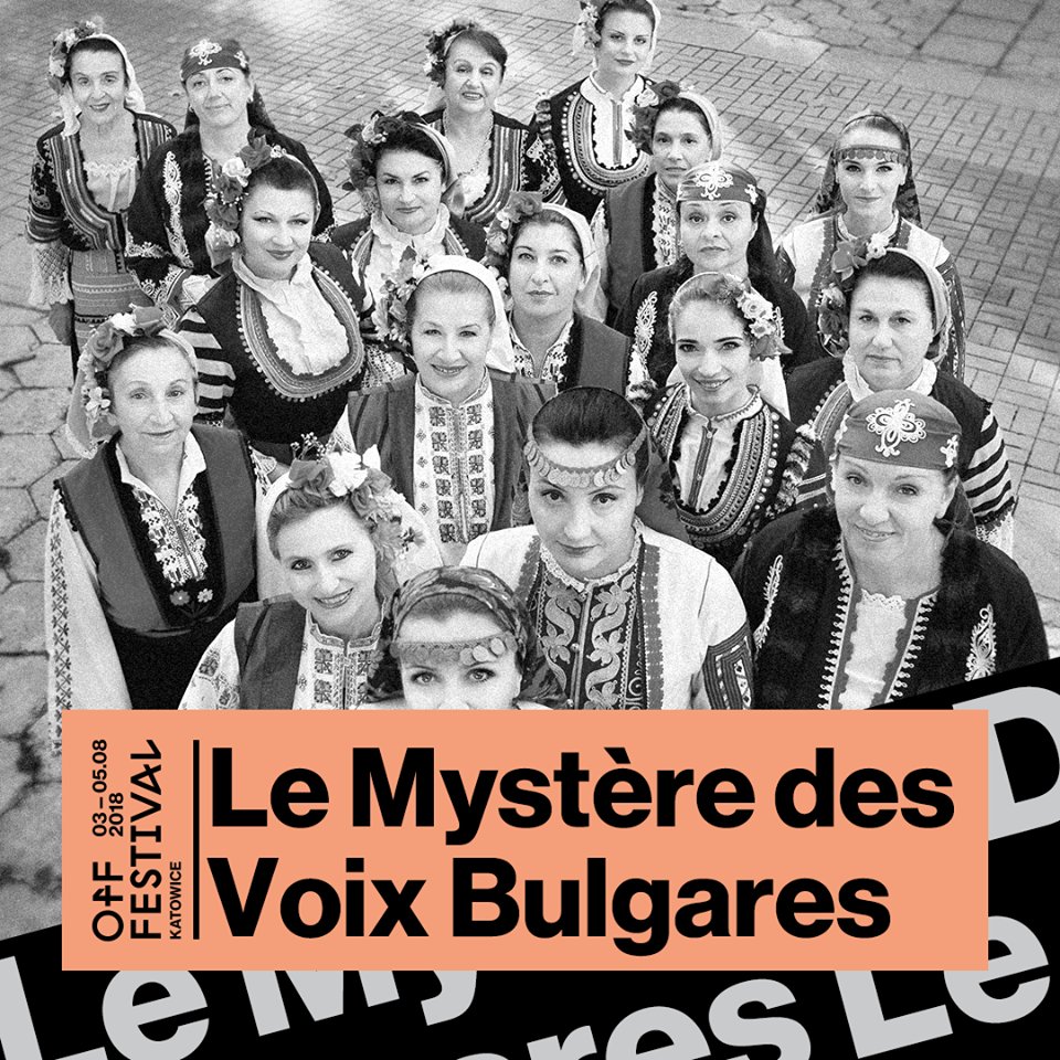 Le Mystère des Voix Bulgares (@voixbulgares) on Twitter photo Nous sommes très heureuses de vous annoncer notre présence au <a href="/OFFfestival/">OFF Festival Katowice</a> qui a lieu en #Pologne du 3 au 5 août 2018.
Pour plus d’informations rendez-vous sur : off-festival.pl/pl
#concert #festival #MysteryofBulgarianVoices #LeMystereDesVoixBulgares #chant #choeur Nous sommes très heureuses de vous annoncer notre présence au <a href="/OFFfestival/">OFF Festival Katowice</a> qui a lieu en #Pologne du 3 au 5 août 2018.
Pour plus d’informations rendez-vous sur : off-festival.pl/pl
#concert #festival #MysteryofBulgarianVoices #LeMystereDesVoixBulgares #chant #choeur