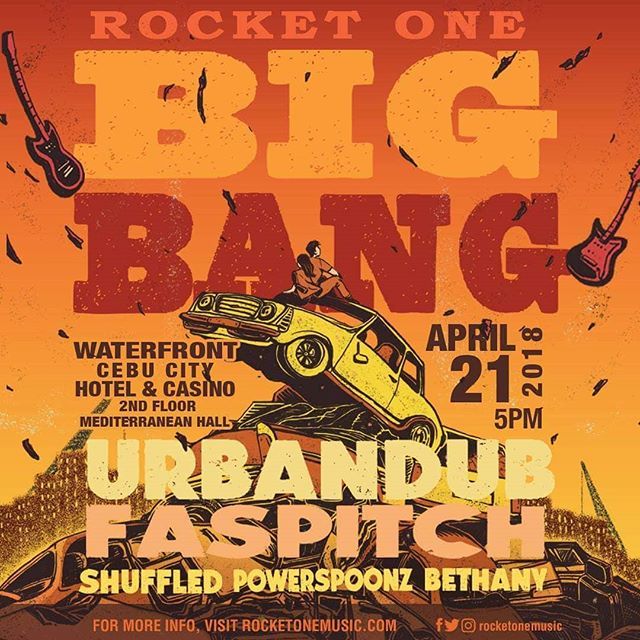 Just two weeks away, Cebu!

We, together with <a href="/urbandubph/">Urbandub PH</a> are coming home for <a href="/rocketonemusic/">Rocket One Music</a>'s Big Bang concert! We're excited to play alongside our brothers from <a href="/shuffledcebu/">ShuffledCEBU</a>, @bethanyofficialph, <a href="/powerspoonz/">powerspoonz</a> and most especially the Cebuano crowd!

Se… ift.tt/2qbtrT0