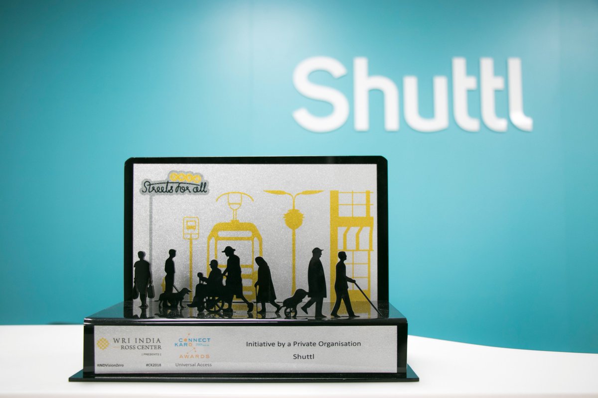 Shuttl_Ind's tweet photo. We are proud to receive the ‘Connect Karo 2018’ Award organized by @WRIIndia recognizing our S.A.F.E initiative for providing safe and reliable transportation.

#CK2018 #safety https://t.co/vluSzt1a1O