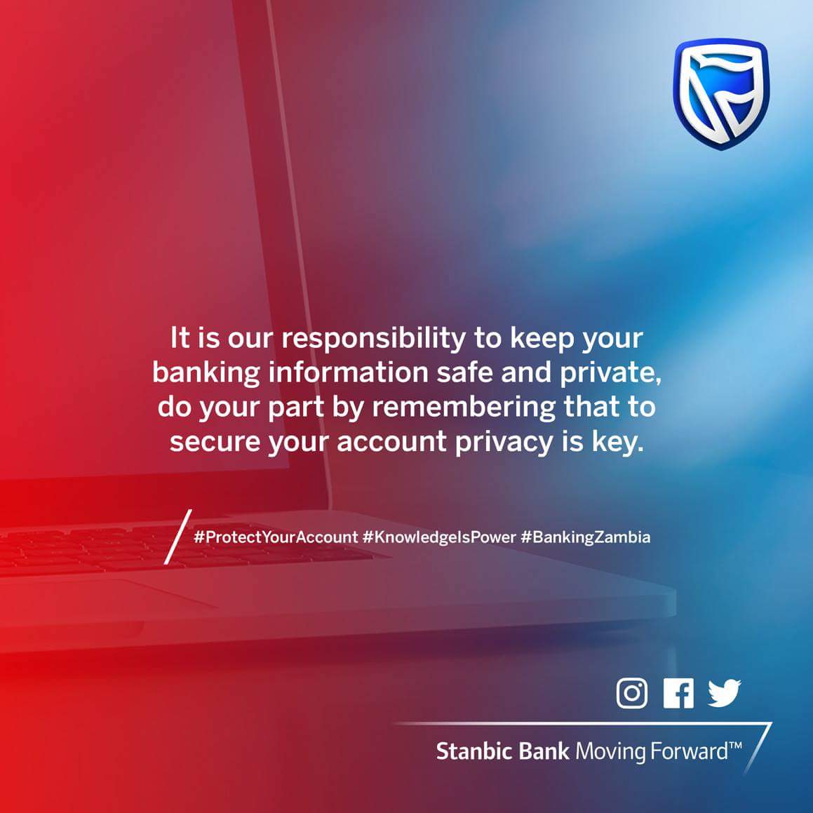 StanbicBankZM's tweet image. #KnowSecurity #NoProblems #CustomerSecurity #ProtectYourself #BankingZambia