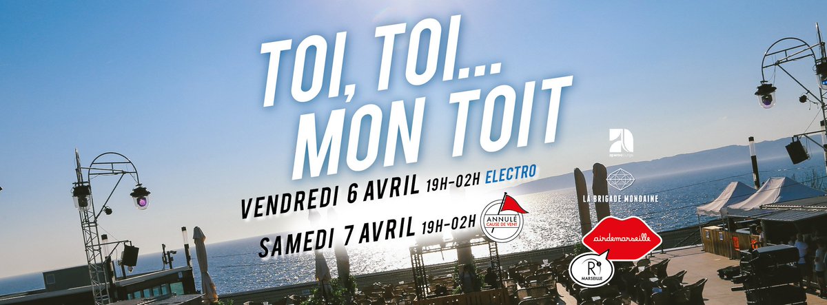 RDV CE SOIR À PARTIR DE 19H au <a href="/R2marseille/">R2 l Le Rooftop des Terrasses</a> pour la nouvelle édition de #TOITOIMONTOIT en présence de nombreux DJ qui vous feront bouger jusque tard dans la soirée 🔥

#TTMT #LABRIGADEMONDAINE #LBM #LESAPEROSLOUNGE #ROOFTOP #MARSEILLE #R2 #ROOFTOP #LTDP 

bit.ly/2GFqLnI