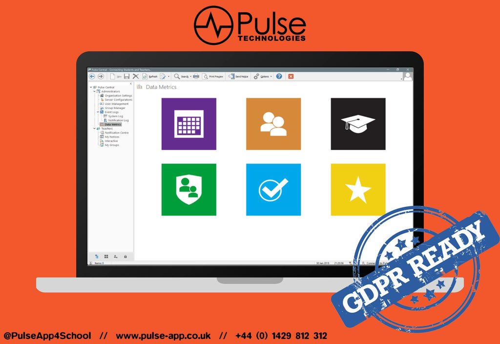 PulseApp4School's tweet photo. GDPR means that full encryption is needed when sending data through digital communications. If you’re a school or college, you might want to switch to https://t.co/bPpXx7OBDj before May 25th. https://t.co/t78q1k2BhQ