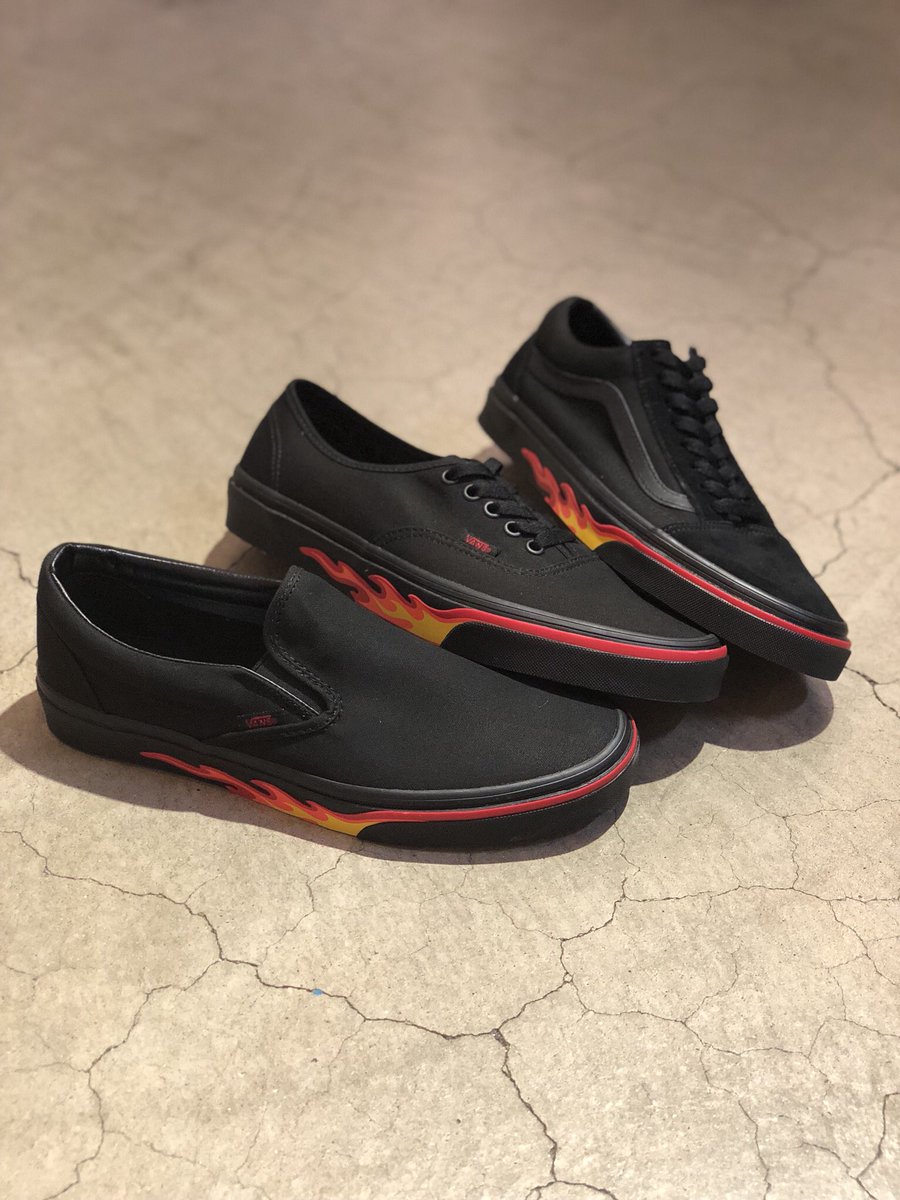 vans authentic flame wall