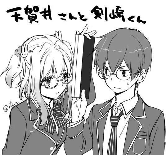 落書きしたいとつぶやいたら天賀井さんって言われたのでなにげに好きな眼鏡コンビをかいた 
