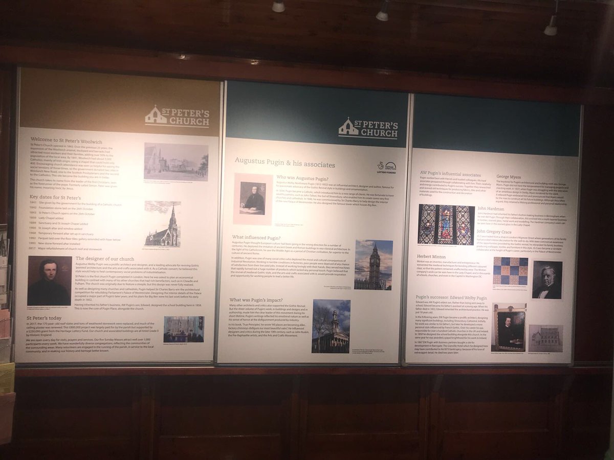StPetersSE18's tweet image. Wow! Check this out! Our new exhibition panels supplied by #FitCreative installed by #generous with their #time #parishioners! #LookingGood