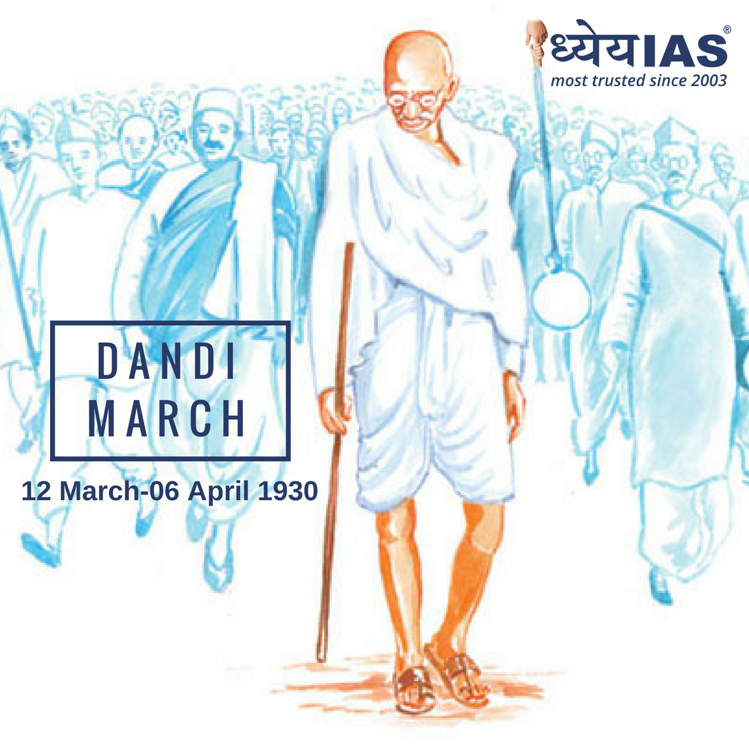 Kamireddy Tharun - On this day (12 March) in 1930 Mahatma Gandhi Started  Historic Dandi March also known as Salt Satyagraha was an act of civil  disobedience to protest British rule in