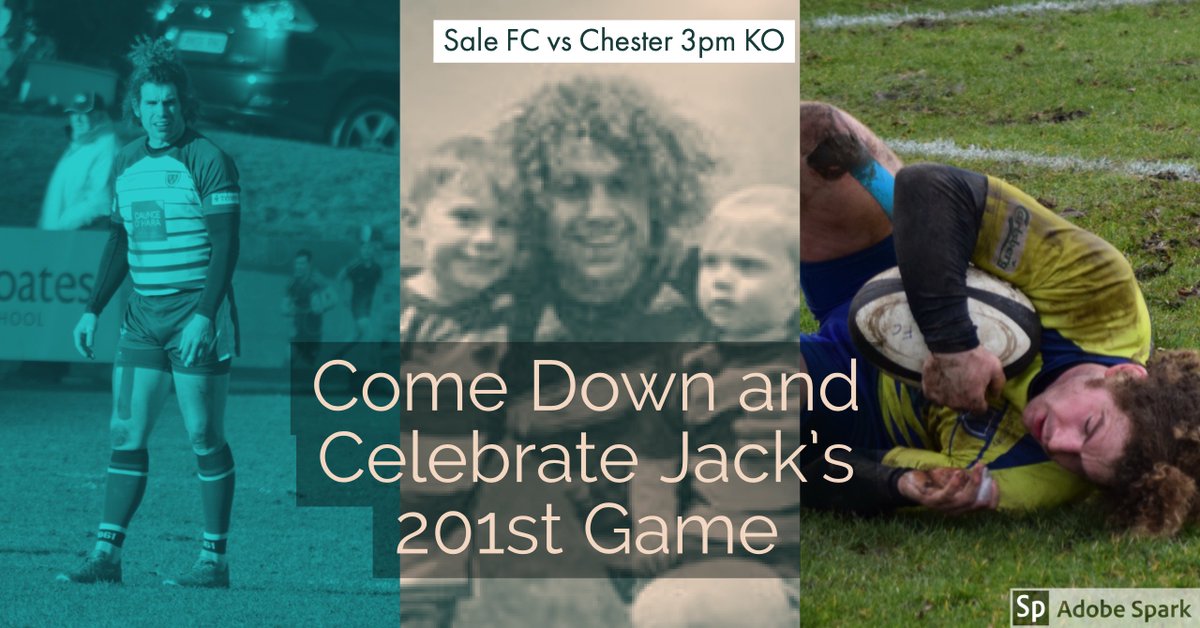 Sale FC vs <a href="/RUFCChester/">Chester Rugby</a> is the second to last game at Heywood Road this season. Get along and watch the best rugby in the area KO3pm. <a href="/jack_moorhouse/">jack moorhouse</a> will be starting on the wing for his 201st game. Team Sheet will be up shortly. #onesalefc #SalevsChester Who's going?