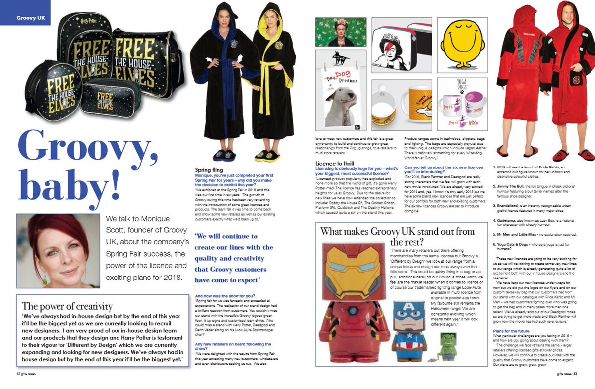 Groovyuk's tweet photo. Product popularity exploding in the Groovy world of gift and six new licences!  want to  know more? Grab your copy or check us out on line.  Thank you @giftstodaymag #HarryPotter #LookALite #Hufflepuff https://t.co/A0w9wPiqRb