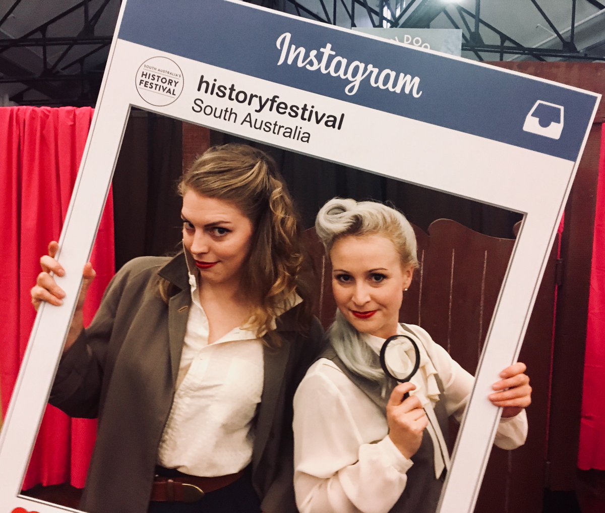 PetaAdl's tweet photo. Having a ball with our friends @HistorySA for the opening of #SAHistoryFest ! Get on top of the @historyfestival  Program from Saturday’s @theTiser and prepare to be both curious AND captivated 😉 
#captivatingthecurious #bespoke #bespokeadl #bespokehospitality https://t.co/T9dy5kvik8