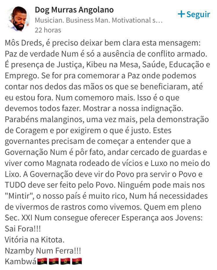 Nimarcio's tweet photo. #angola #dogmurras 🇦🇴 👏🏾👏🏾 https://t.co/LdCP9RoM7j