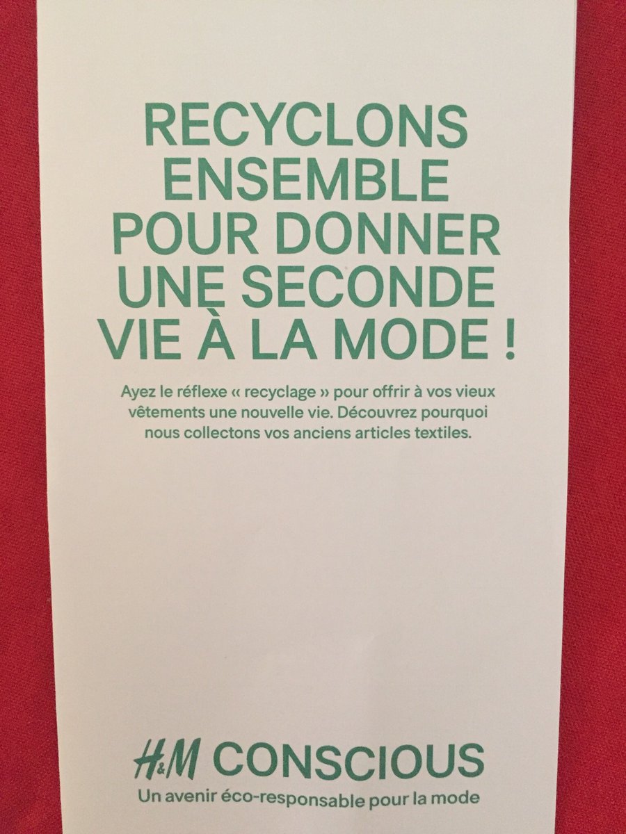 onlybrightness's tweet photo. @hm je ne comprends pas: vous recyclez nos vieux vêtements ( ce qui est génial) et vous brûlez vos invendus? #recyclage #hm #paslogique #mode #fashion #question #idontgetthis https://t.co/kXK7JITVX0