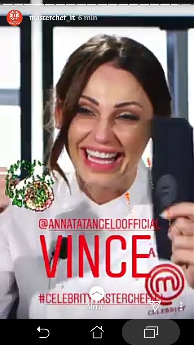 Pinobianconero's tweet photo. @_AnnaTatangelo_ Buongiorno Anna. Abbiamo vissuto insieme a te un viaggio pieno di emozioni. È stata un'avventura bellissima quella di #CelebrityMasterChefIt dove hai mostrato la vera Anna. Sei stata grande 😘 da adesso in poi sarai la nostra #TataMasterChef 🍽️ https://t.co/VO2w1AQASz