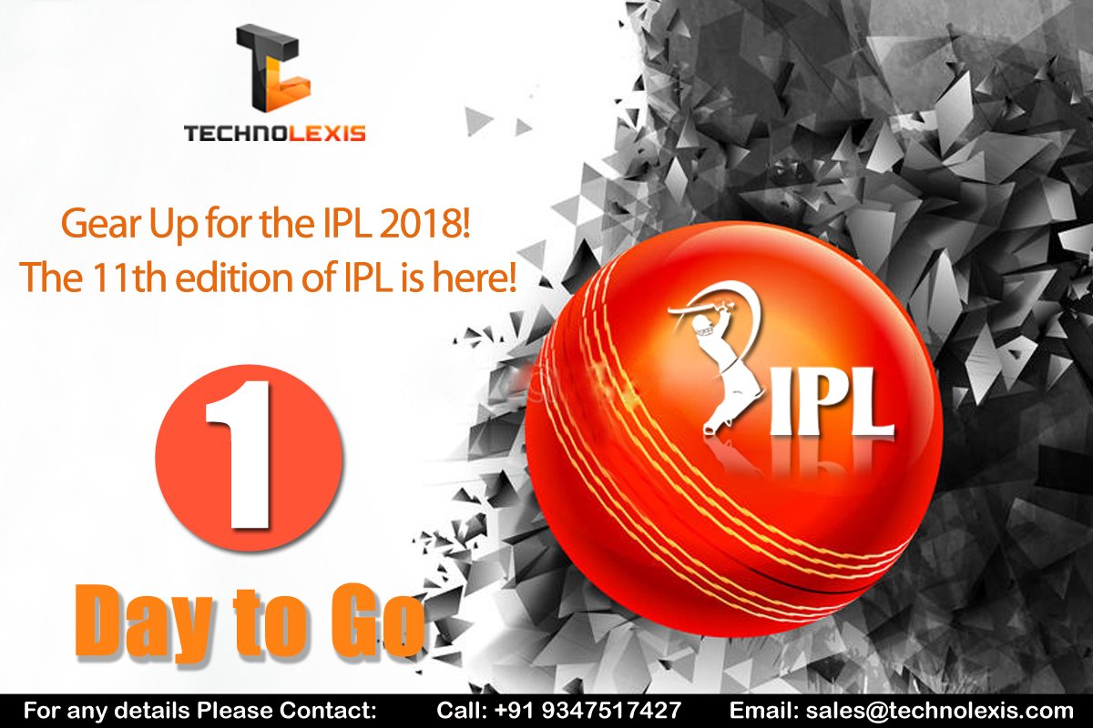 technoLexisLive's tweet photo. The #IPL_season 2018 is starting #tomorrow! So gear up for all the excitement and let’s have an #eventful_season! 

Contact us for more details: 9347517427
#iplfantasy #fantasy #IPL11 #IPLAuction #IPL2018 #iplfans #iplmatches #iplseason #cricketlovers #cricketfans #Technolexis https://t.co/GVU5N3j2fx