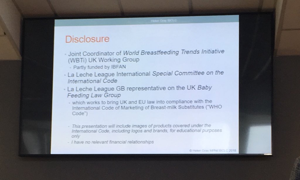 LCGB1994's tweet photo. Our very own @HelenGrayIBCLC starts off with an important talk on the #internationalcode and #professional #ethics
#LCGBconf18 https://t.co/u7QBEJWgWi