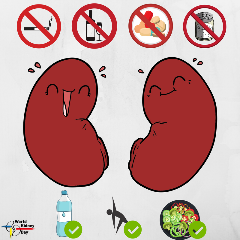 worldkidneyday's tweet photo. Are you excited about the upcoming weekend? #FridayFeeling
Your kidneys never get a day off! They are working 24/7 to keep your blood clean. Think of them this weekend and don't make them work harder than they have to.
Follow the 8 golden rules!
https://t.co/h0YghrPAS3 https://t.co/LSsylvZh4g