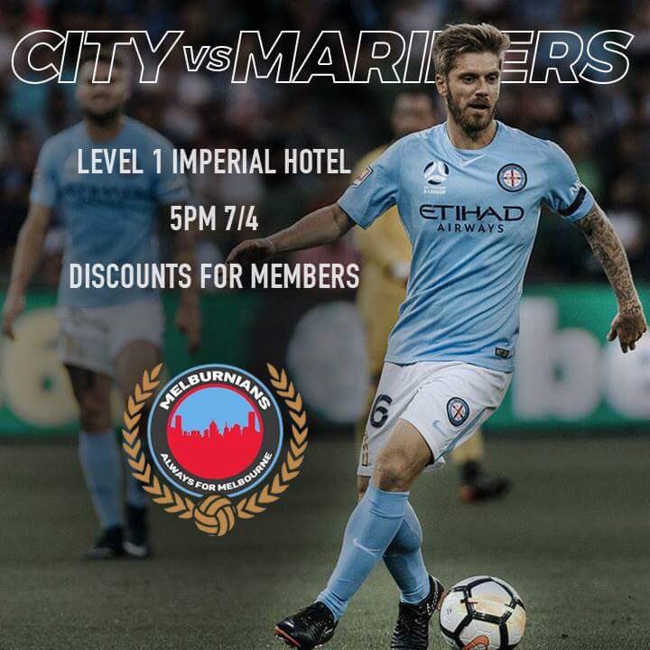 Tomorrow is the last home game of the regular season and our City Boys are in red hot form. Every point is vital in our goal to finish 3rd so it’s just as important we all fill the stands of AAMI Park and make sure we’re heard for 90 minutes

We are Melbourne, we are City