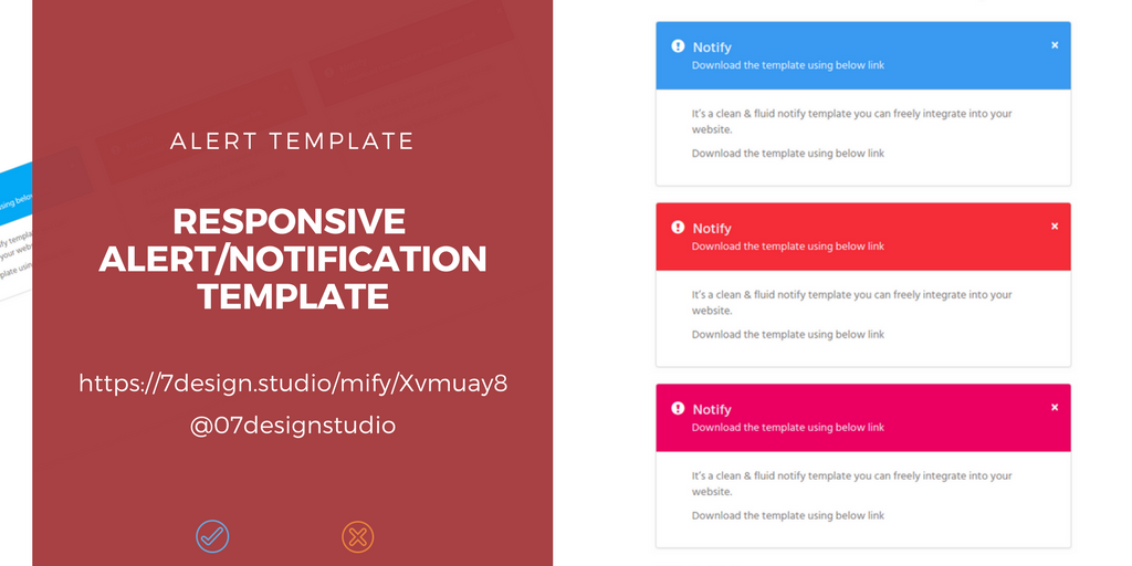 07designstudio's tweet photo. Responsive alert / notification template, It is a clean and fluid template you can freely integrate into your website. #7designstudio #alerttemplate #notification #htmlalert #alertmodal #webdesign #html5 #css3 #responsivetemplate #uiux #uidesign

Demo: https://t.co/c9eOHfpL3q https://t.co/JZCbuplVP6