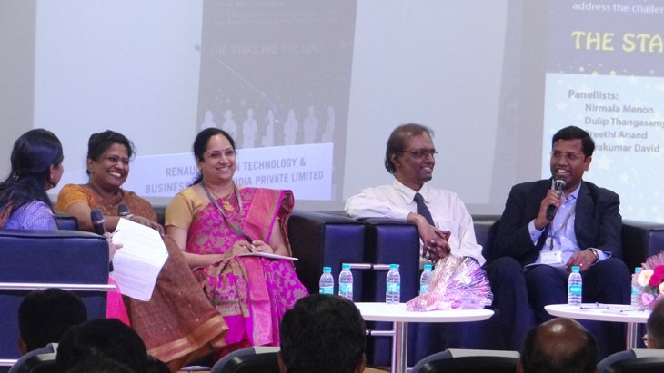 interweavein's tweet photo. Nirmala Menon, CEO & Founder of @interweavein addressing #WomenOfRNTBCI on “Breaking the glass and cement ceiling” #InternationalWomensDay #InterweaveInclusion @nirmala_menon @RenaultIndia https://t.co/hHXMRqnhCH