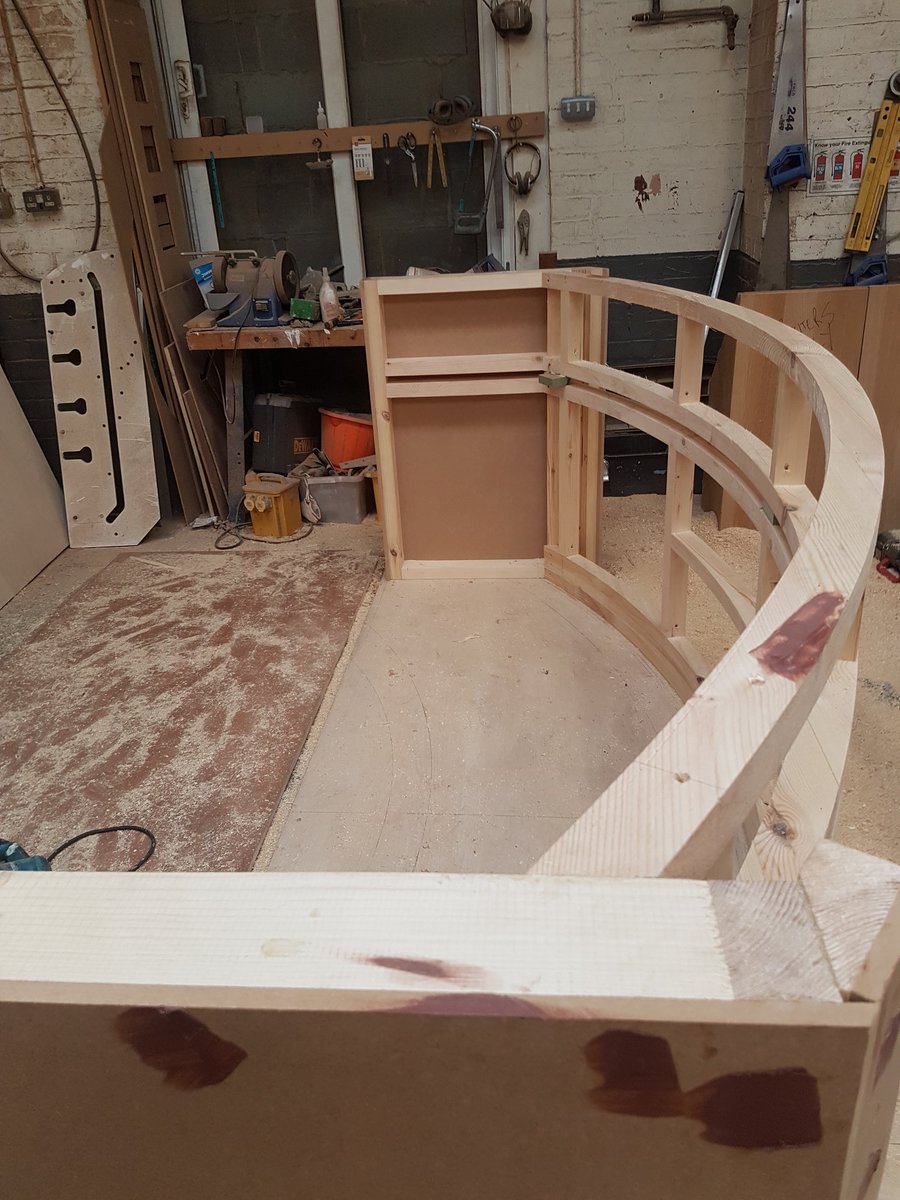 renshawjoinery's tweet photo. Reception counter subframe about to disappear behind MDF and fancy lamiantes 😎 https://t.co/r8RrbHqP7p