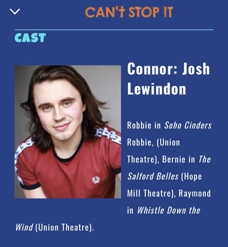 MrJoshLewindon's tweet photo. Absolutely buzzing to be part of the cast of @CantStopItUK this time playing Connor for a one off workshop performance @TheOtherPalace on 15th May! 💛💛🤟🏻🍹#DevilsFinger #CantStopIt 

Get ya tickets here: 

https://t.co/o4EUPqT3V0 https://t.co/2DLjeksdl4