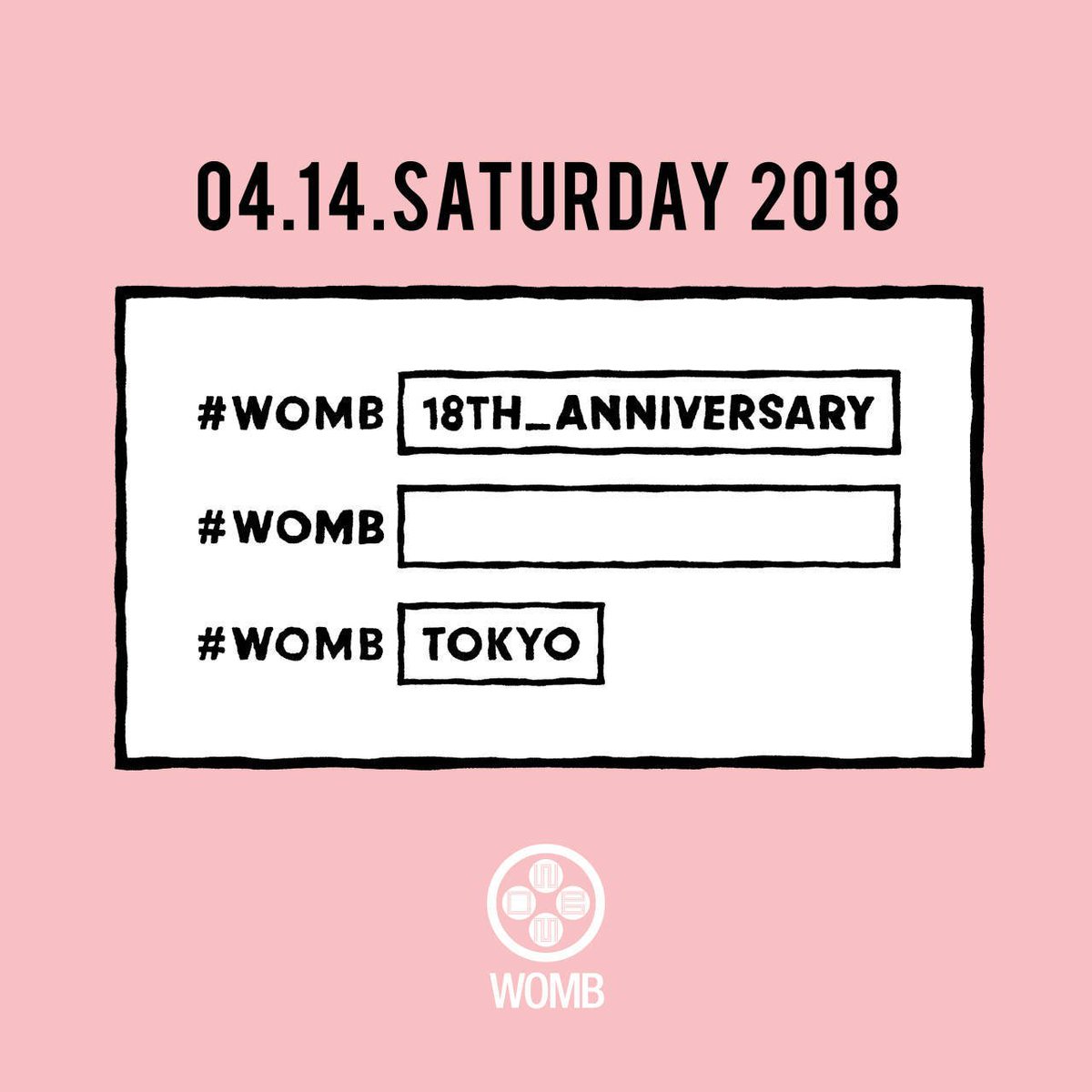 mixpool_jp's tweet photo. 【イベント情報】

今月18年目を迎える #WOMB の記念すべきアニバーサリーパーティーが4/14（土）に開催決定🎉

日本が誇る “テクノゴッド” KEN ISHII や、JOHN DIGWEEDも認めるハウス DJ OSAMU M、世界のドラムンベースシーンから引っ張りだこのDJ AKiなど豪華出演陣です✨ https://t.co/2K1u9XYAag