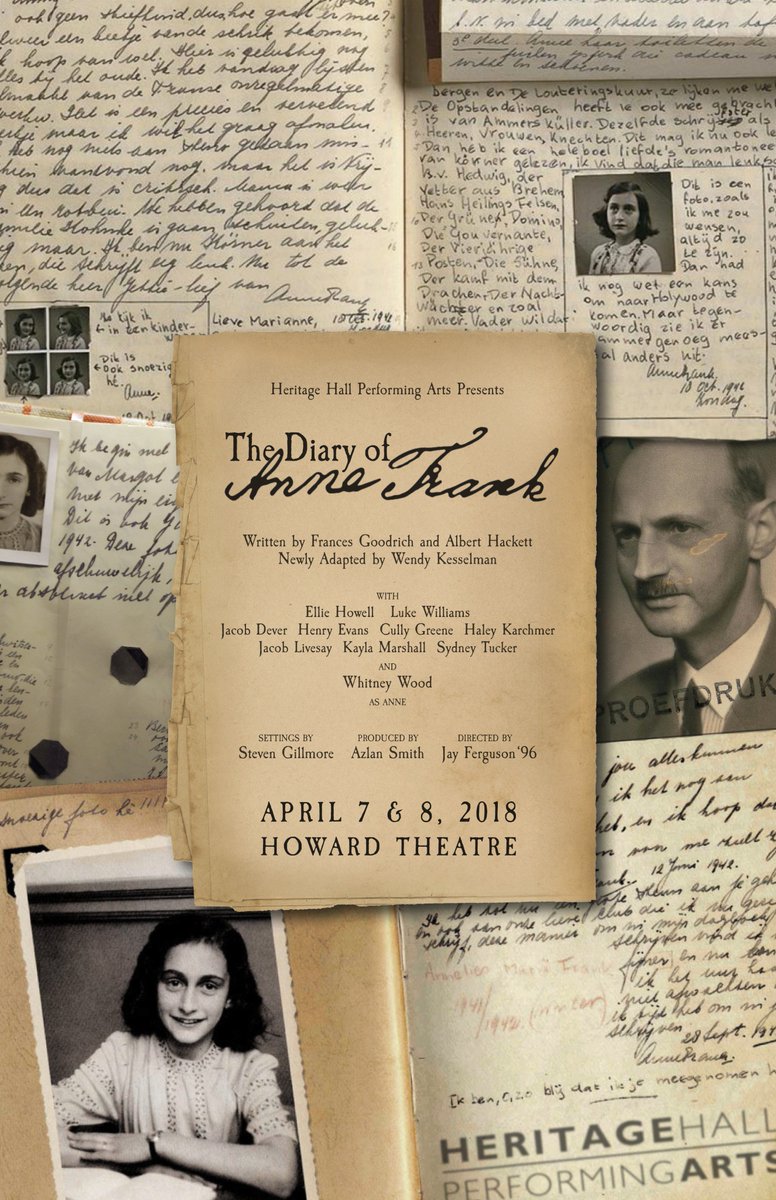hhokc's tweet image. Join us this weekend as our US drama students present the captivating story of Anne Frank and her family. "The Diary of Anne Frank" – Sat., 7pm and Sun., 3pm; Howard Theatre; $5 at the door. #springplay #hhpa #hhokc