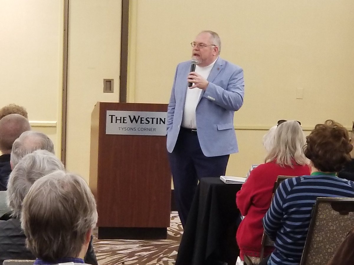 Listening to the Rev Dave McDonald give the keynote at <a href="/FxGenSoc/">Fairfax Genealogical Society</a> Spring Conference.