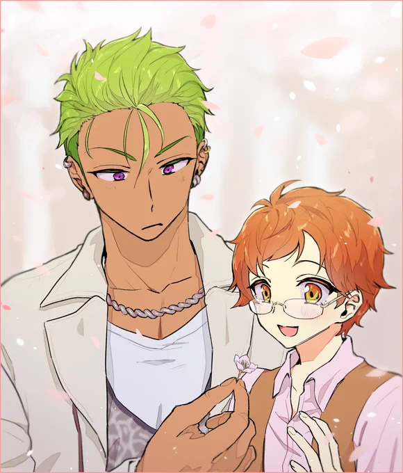 (春のアレカケ)ワンドロではないのですが、mon様の小説が素晴らしかったので描きました。ぜひ読んでください。 